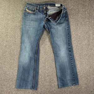 Diesel Zatiny Jeans Men 32x29 Bootcut Y2K Flare Denim Italy Made